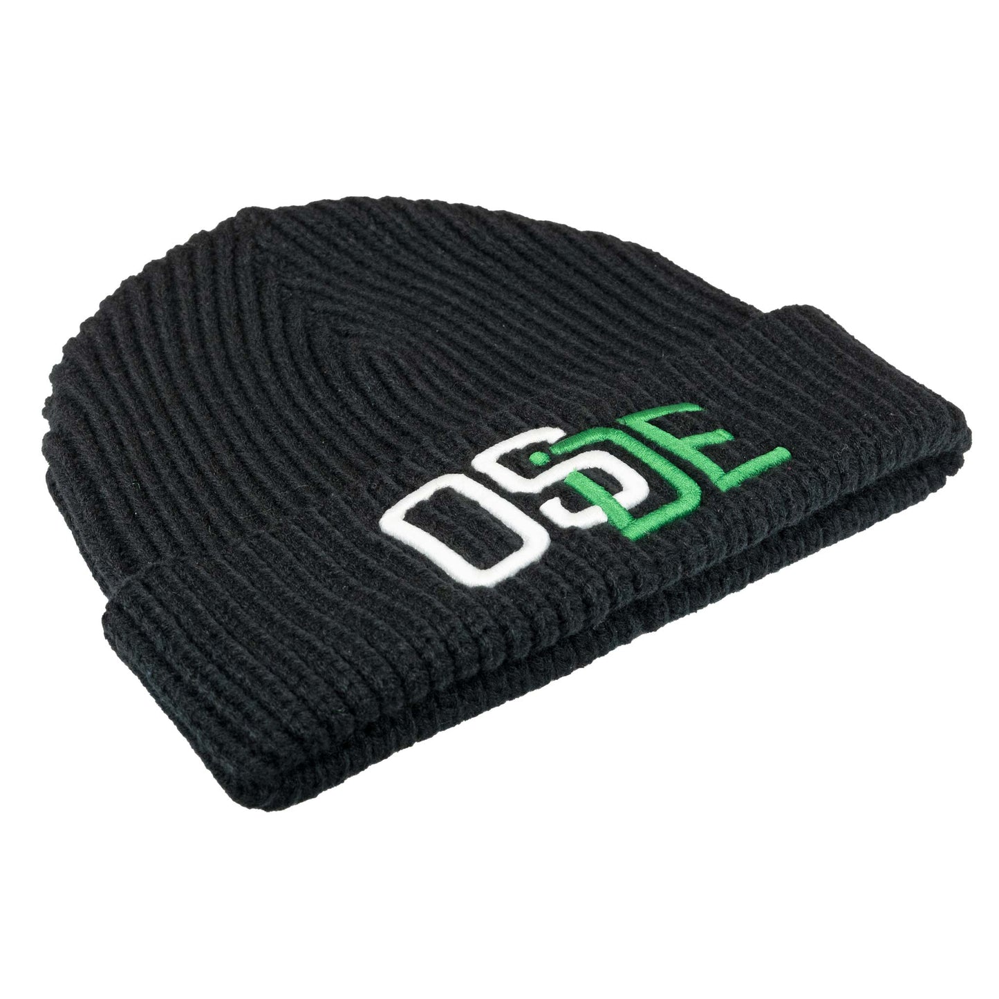 Oside SD Watch Cap Beanie - Black, White and Green