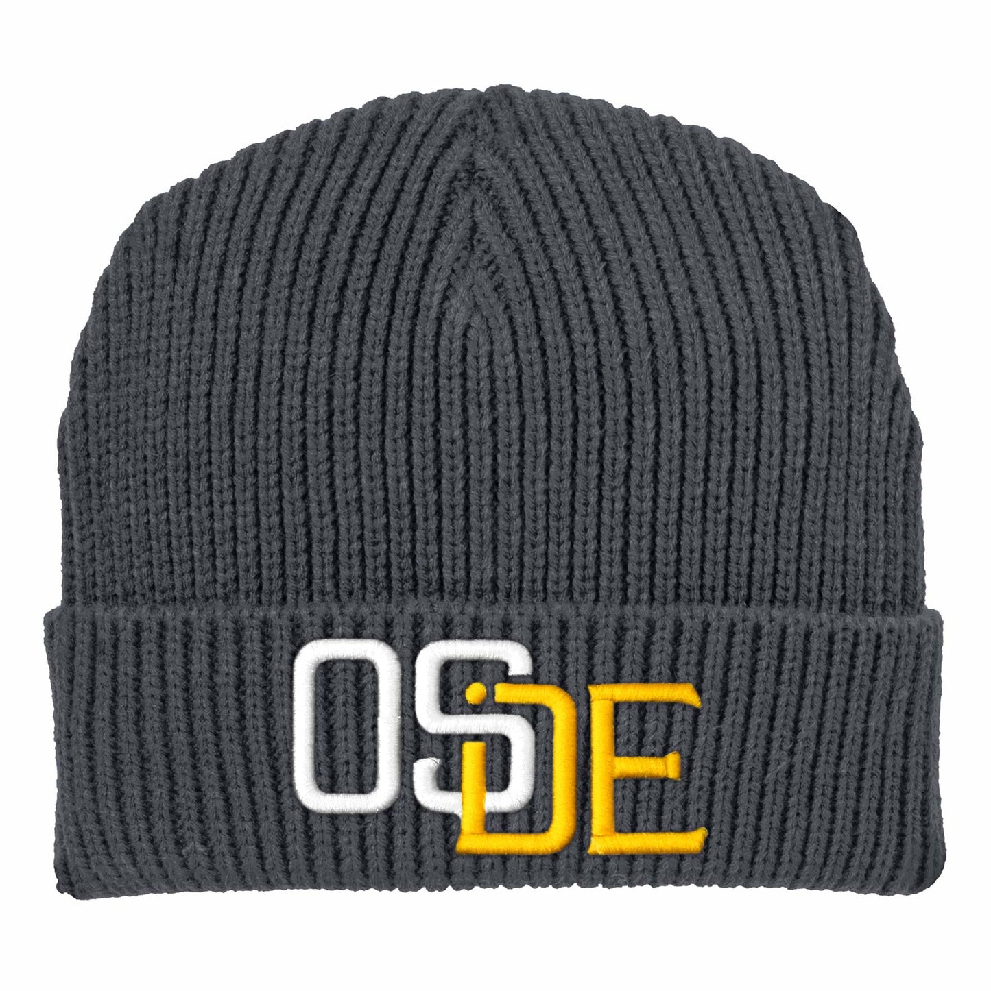 Oside SD Watch Cap Beanie - Gray, White and Gold