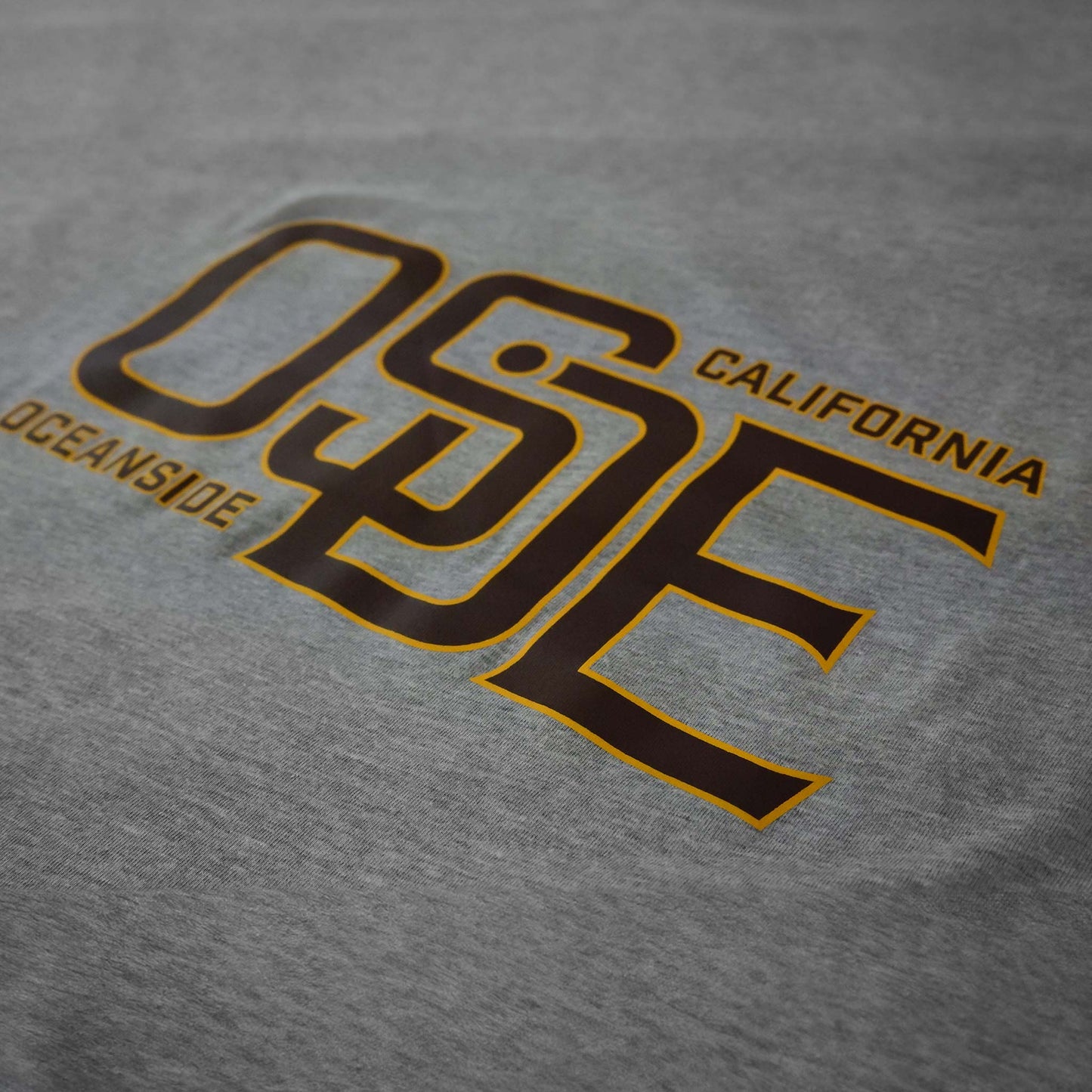Classic Brand T-Shirt - Heather Grey, Brown and Gold