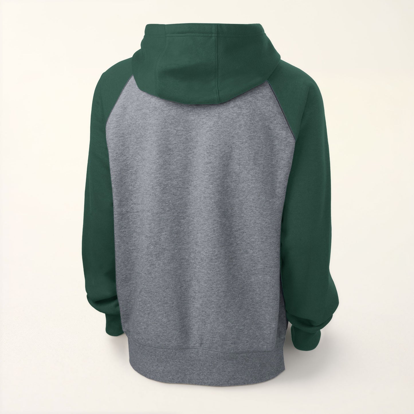 Green and Heather Gray Hoodie
