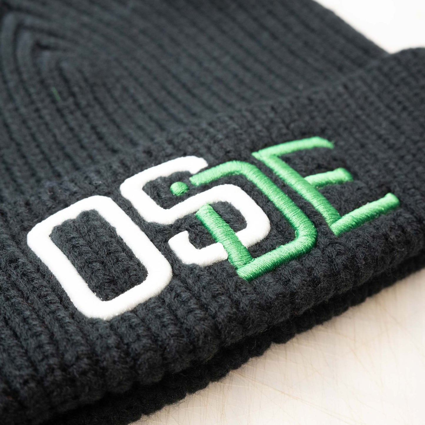 Oside SD Watch Cap Beanie - Black, White and Green