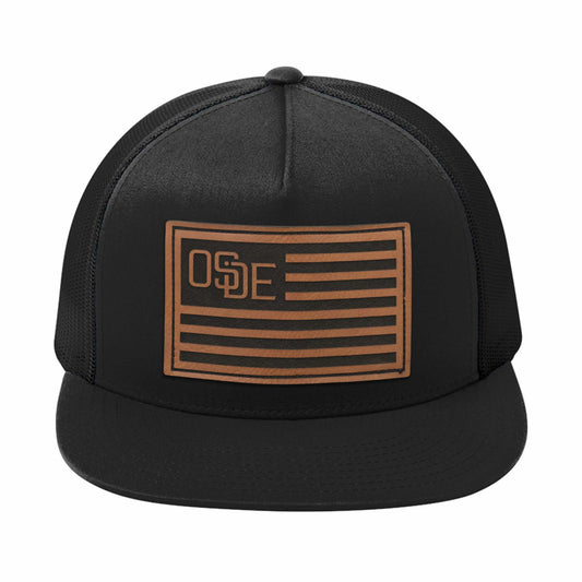 Oside SD Classic Trucker Cap - Leatherette Flag