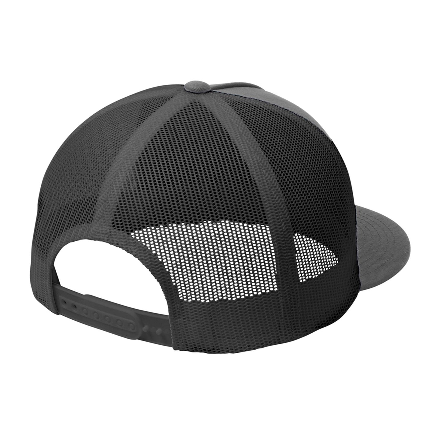 Oside OG Gray Trucker Hat - Leatherette Hexagon Patch