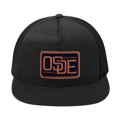 Oside OG Black Trucker Hat - Leatherette Patch