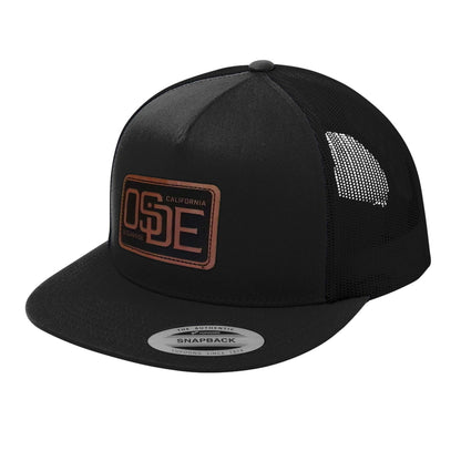 Oside OG Black Trucker Hat - Leatherette Patch