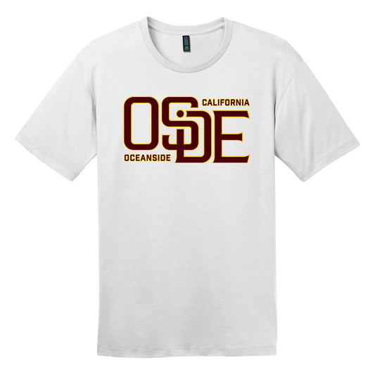 Classic Brand T-Shirt - White, Brown and Gold