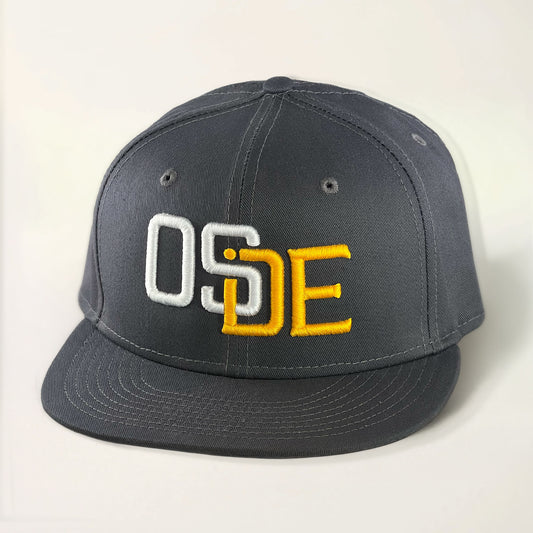 Dark Gray, White and Gold Snapback