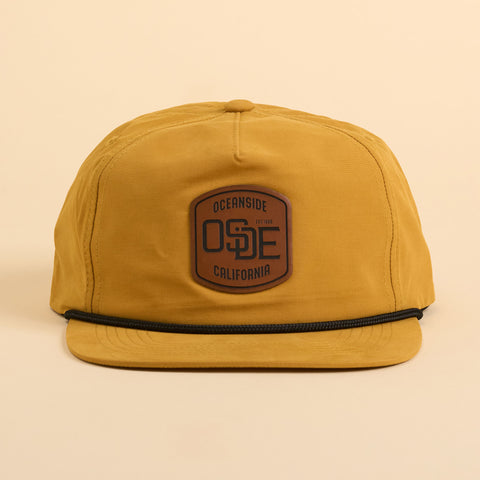 Gold and Black Rope Snapback with Patch