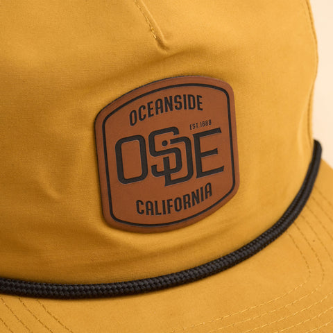 Gold and Black Rope Snapback with Patch