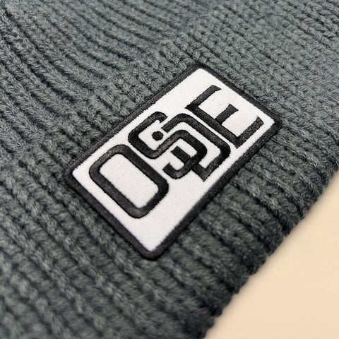 Heavyweight Watch Cap Beanie  - Gray with Embroidered Patch