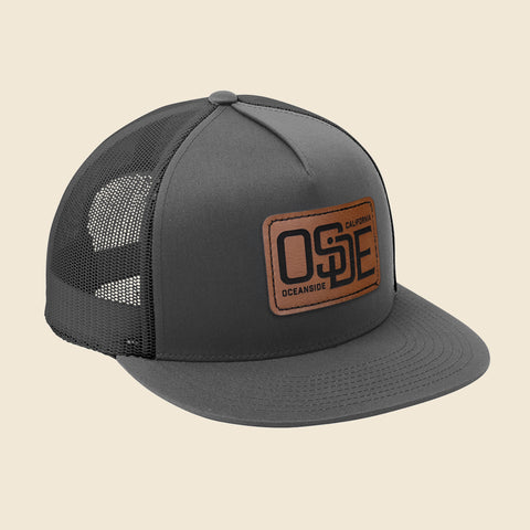 Gray Trucker Hat with Patch