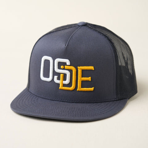 Gray, White & Gold Trucker
