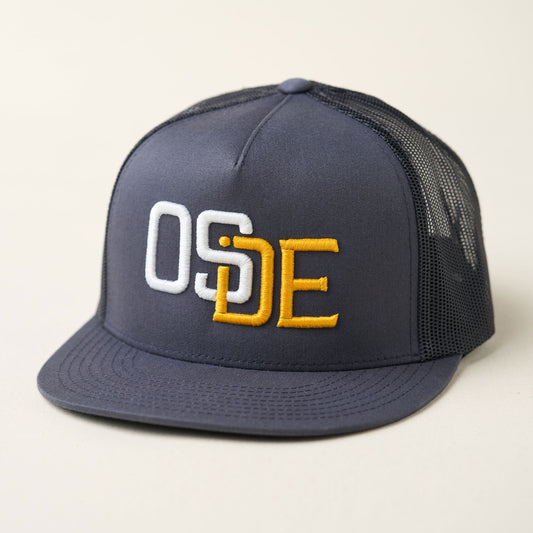 Gray, White & Gold Trucker