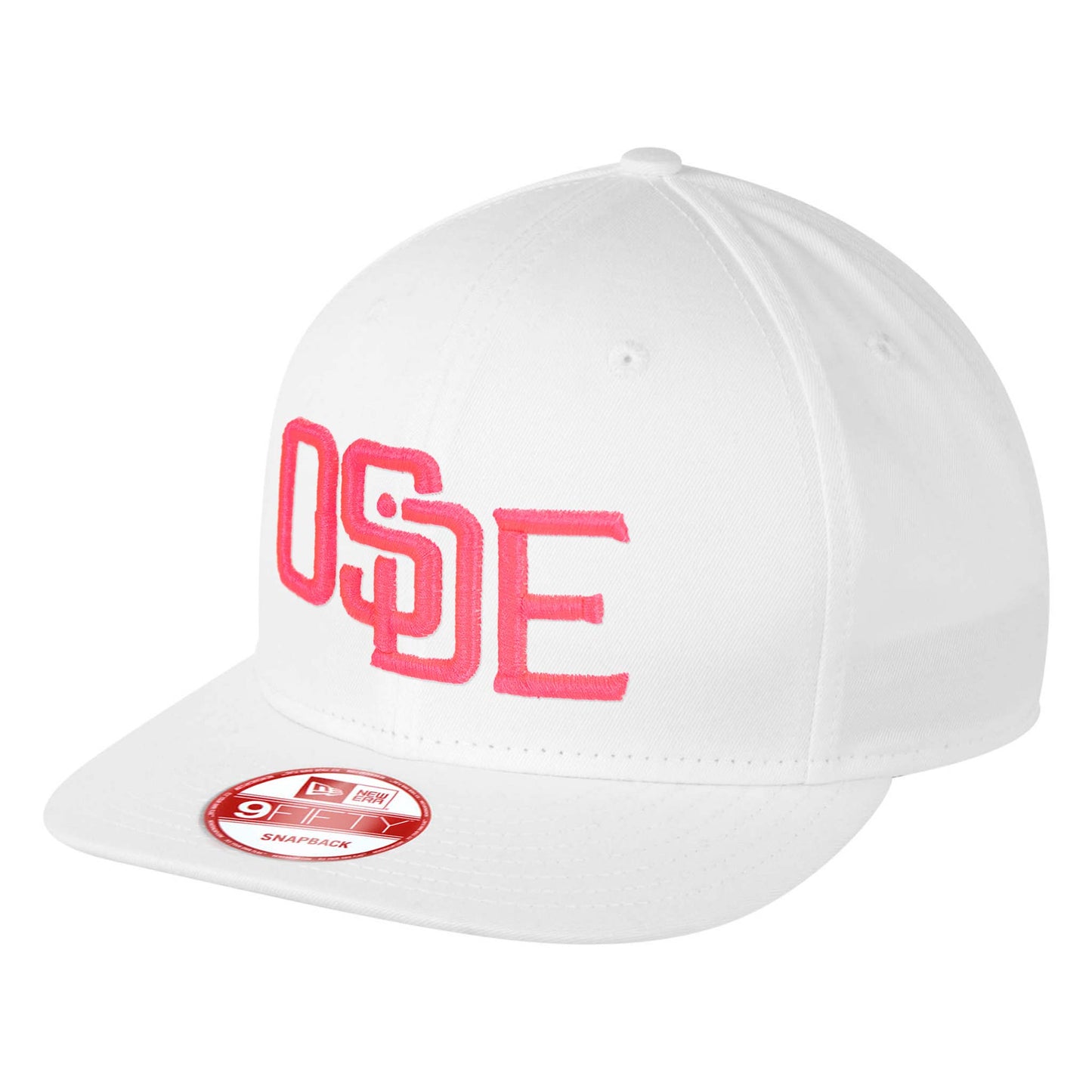 Oside SD New Era® Snapback Cap - White and Hot Pink