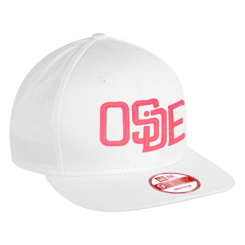 White and Hot Pink Snapback