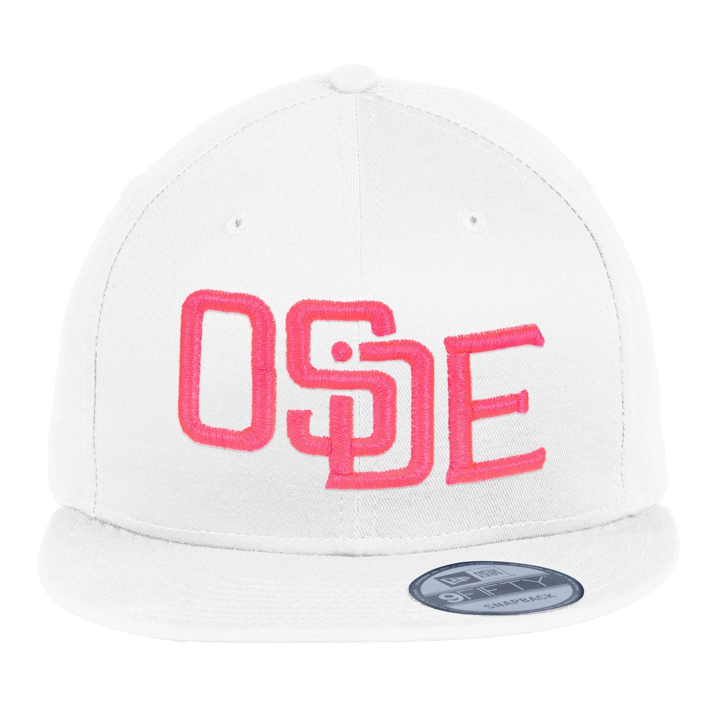 Oside SD New Era® Snapback Cap - White and Hot Pink