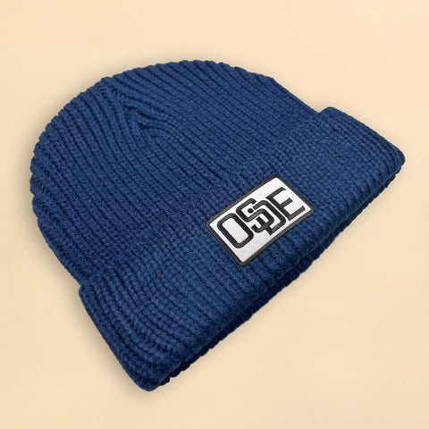 Heavyweight Watch Cap Beanie  - Navy with Embroidered Patch