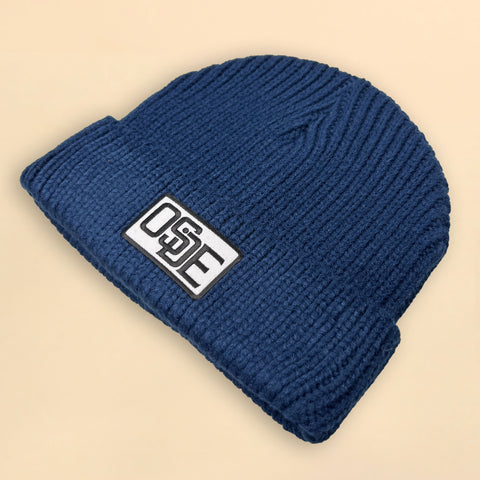 Heavyweight Watch Cap Beanie  - Navy with Embroidered Patch