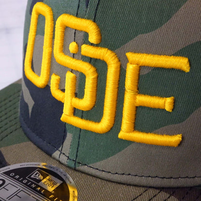 Oside SD New Era® Snapback Trucker Cap - Camo and Gold