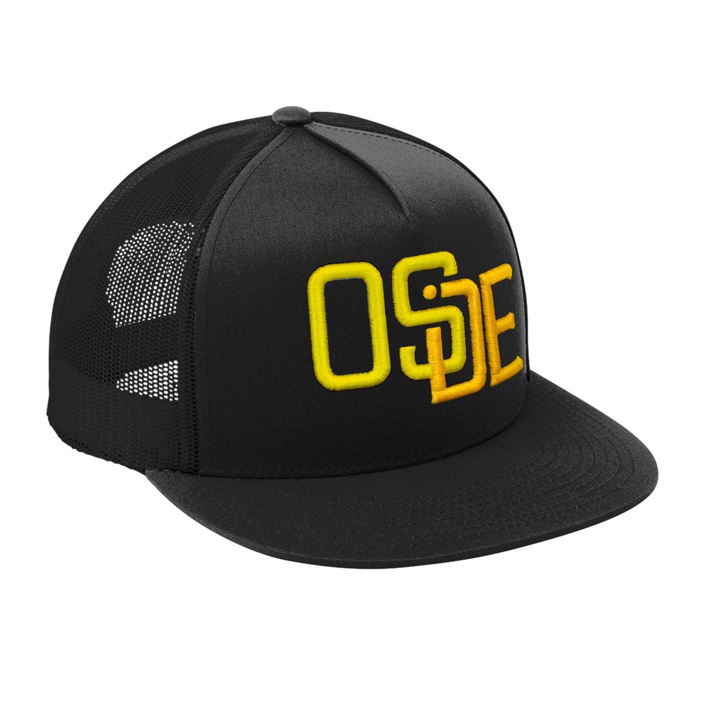 Oside SD Classic Trucker Hat - Black and Gold