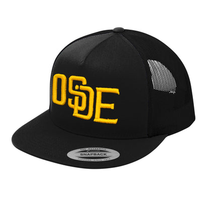 Oside SD Classic Trucker Hat - Black and Gold