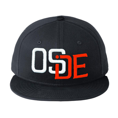 Oside SD New Era® Snapback Cap - Navy, Orange and White