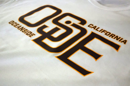 Classic Brand T-Shirt - White, Brown and Gold