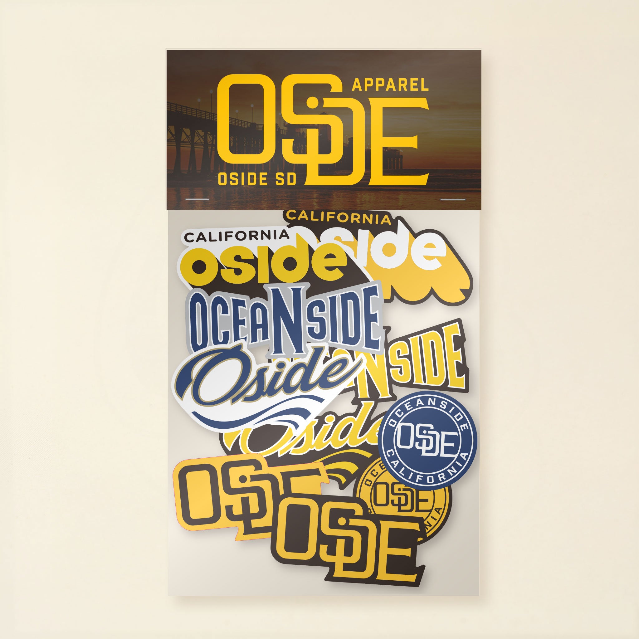Throwback Variety Sticker Pack – Oside SD Apparel