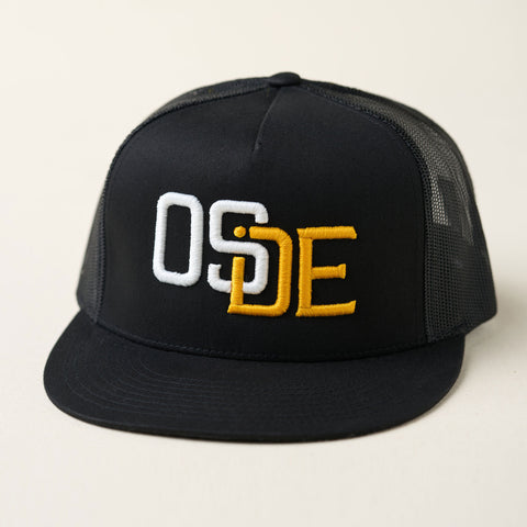 Black, White and Gold Trucker