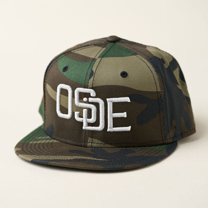 Camo and White Snapback