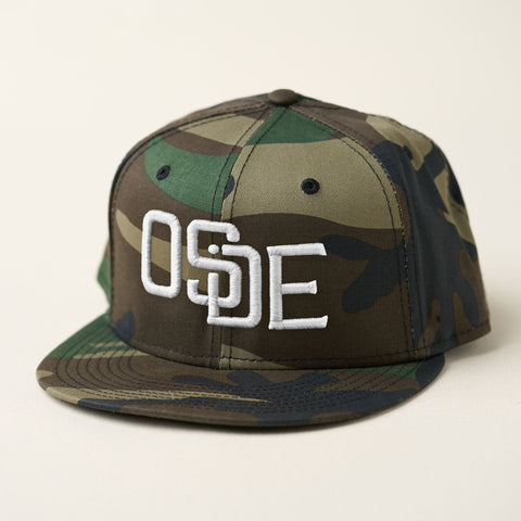 Camo and White Snapback