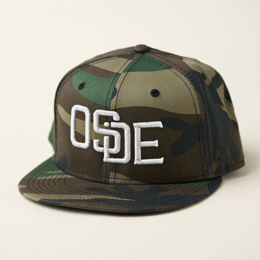 Camo and White Snapback