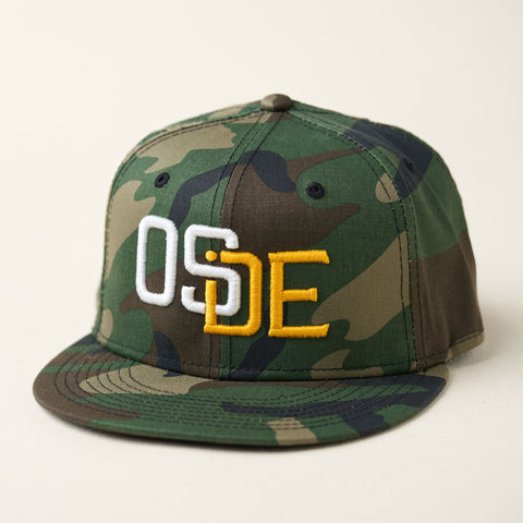 Camo, White and Gold Snapback