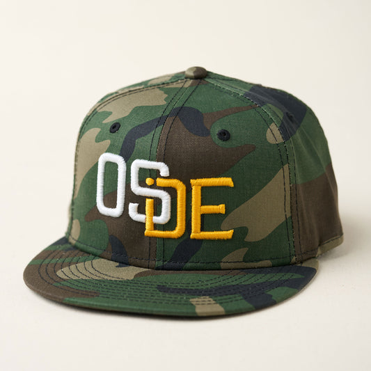 Camo, White and Gold Snapback