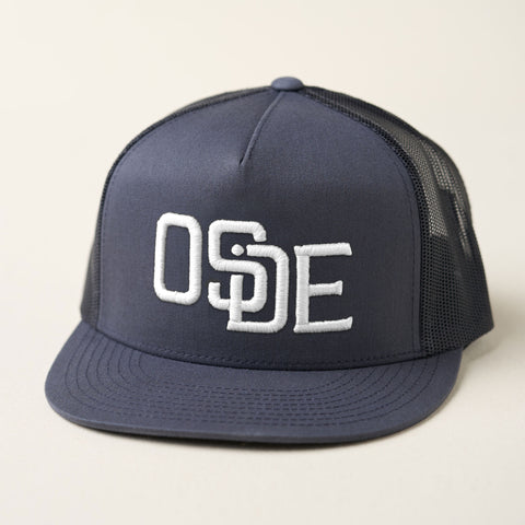 Gray and White Trucker
