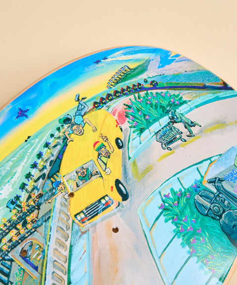 Oceancyde Oceanside Hill Street Artwork

Illustrated van driving down Oceanside hill on Oceancyde skateboard deck artwork

Playful illustrated Oceanside street scene from the limited edition deck.