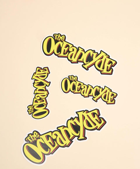 Oceancyde Graffiti Logo Stickers

Oceancyde graffiti logo stickers in multiple sizes on beige background

Large and medium vinyl stickers featuring the Oceancyde graffiti logo.